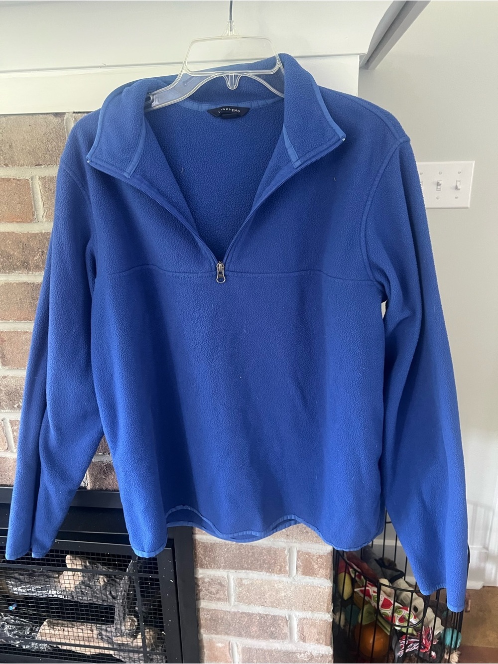 Lands' End Deep Blue Fleece Pullover